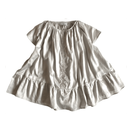 gather dress- ice blue satin  S,M,L