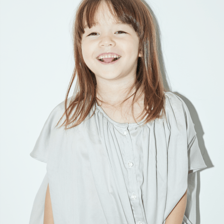 gather dress- ice blue satin  S,M,L