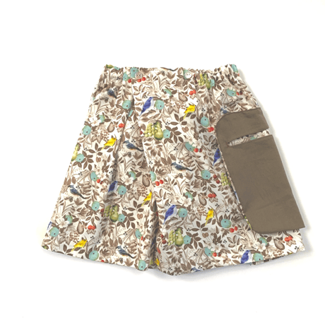 23SS:Pocket pants- original print KHAKI