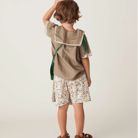 23SS:Pocket pants- original print KHAKI