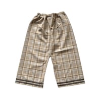 check sailor pants : beige check