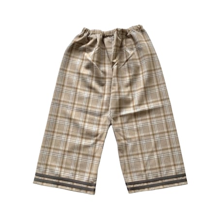 check sailor pants : beige check