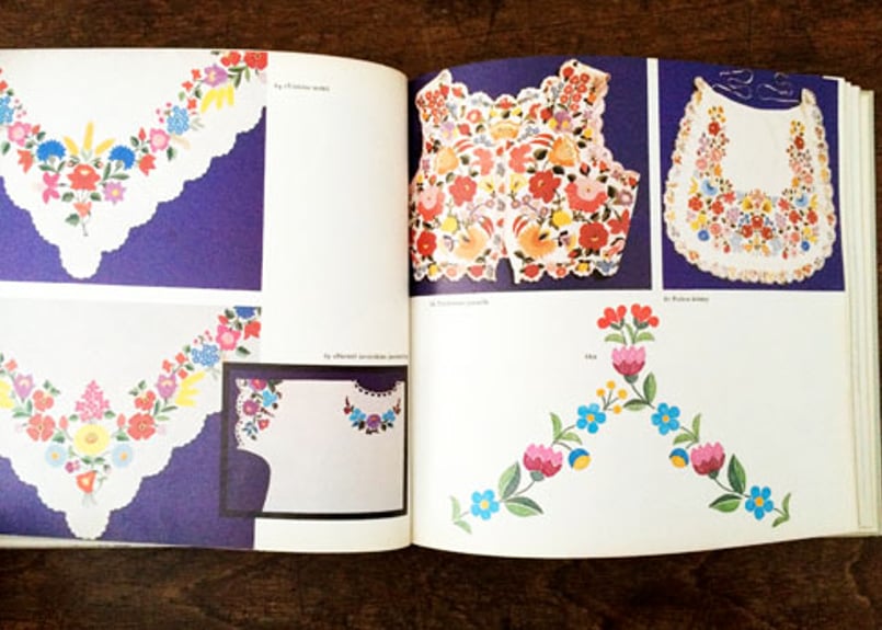 カロチャ刺繍　Kalocsai viragok 図案　ハンガリー洋書　レース HUNGARY EMBROIDERY BOOK ハンガリー カロチャ刺繍の本 Kalocsai