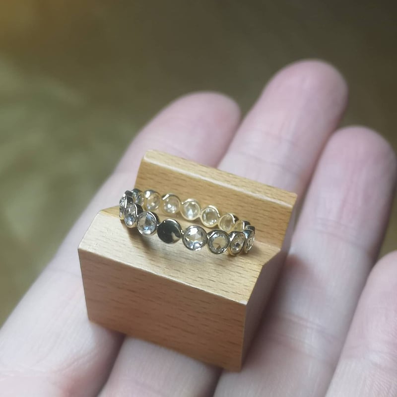 ローズカットダイヤモンド フルエタニティリング 1.42ct 100100100249 