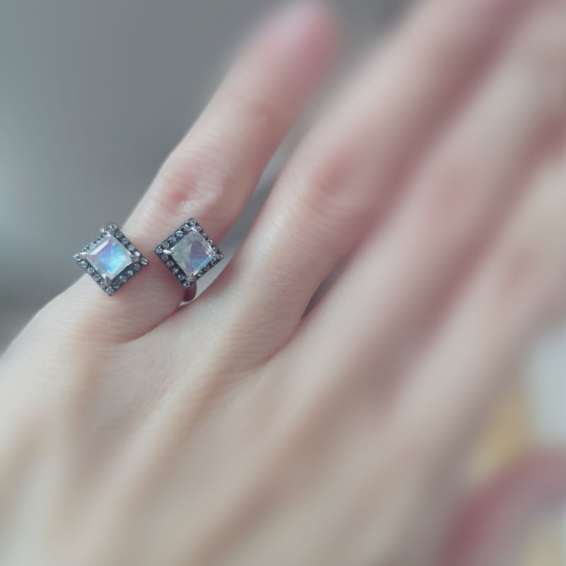 リング 100100200012 ブルームーンストーンピンキーリング K10WG