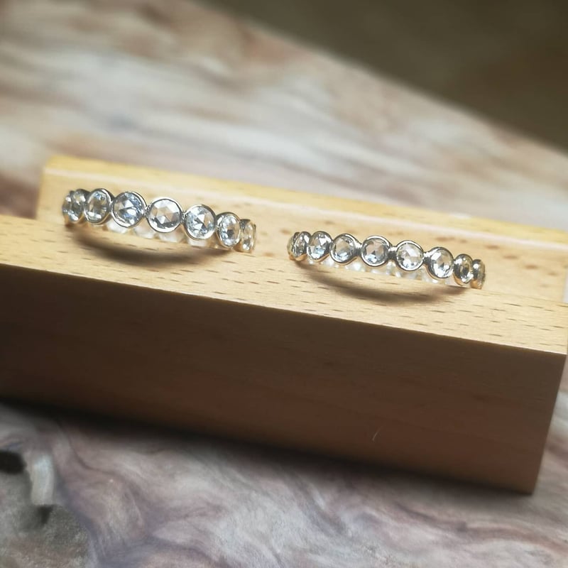 ローズカットダイヤモンド フルエタニティリング 1.10ct 100100100248  