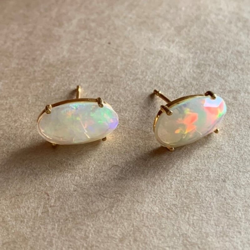 エチオピアオパールピアス K10YG 100100100245 | THE WORLD OF