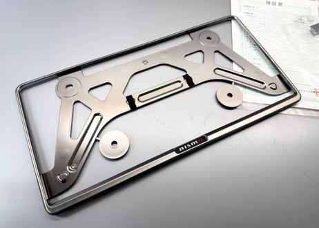 R35GT-R ナンバープレートリム マットダーククロム Number Plate Rim - Matte Dark Chrome