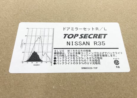 R35GT-R Top secret ドアミラー ブルーレンズ
