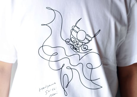 張山しし踊りＴシャツ（hitofude／ホワイト）