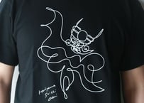 張山しし踊りＴシャツ（hitofude／ブラック）