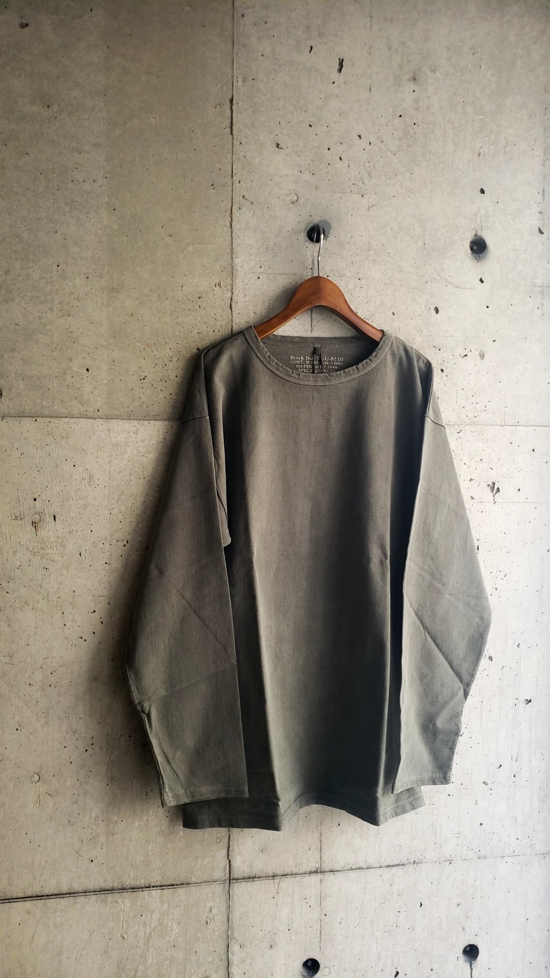 nigelcabourn 7.8oz 40s USMC L/S PIGMENT TEE | S