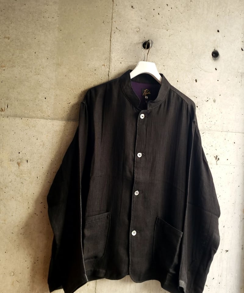 NEEDLES STAND COLLAR JACKET RAYON DOUBLE FACE G