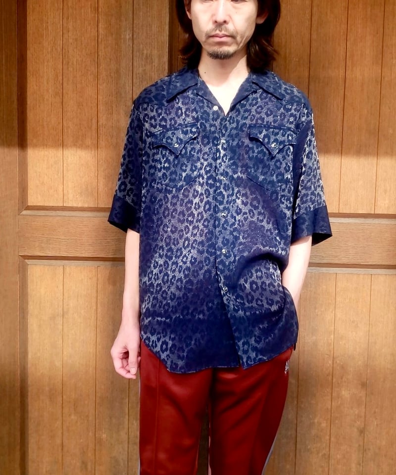 NEEDLES S/S WESTERN SHIRT RAYON LEOPARD JAQ | S
