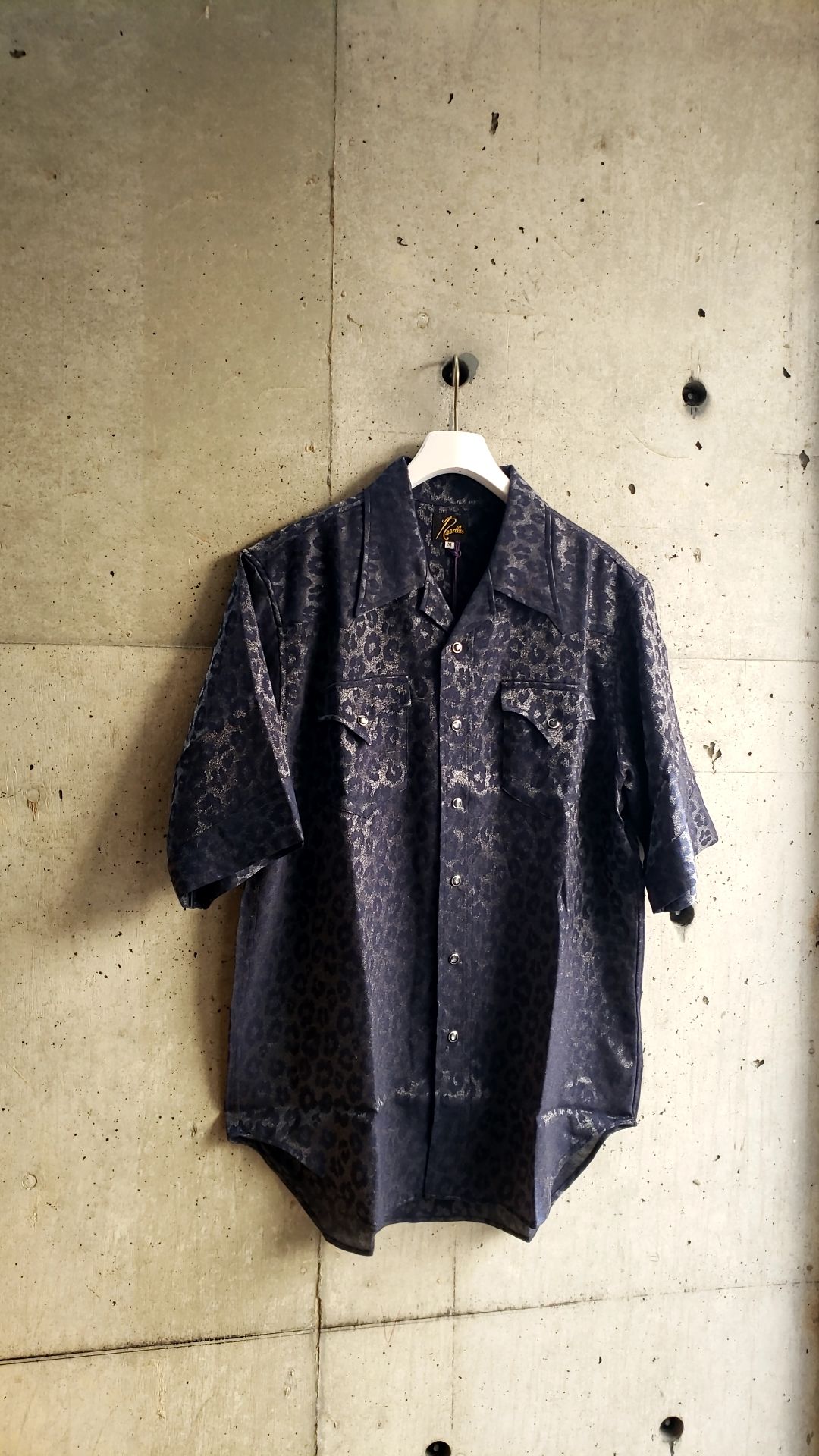 NEEDLES S/S WESTERN SHIRT RAYON LEOPARD JAQ | S