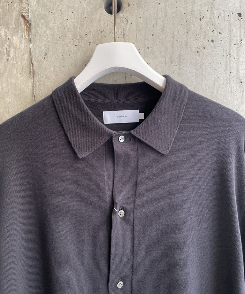 グラフペーパー Suvin High Gauge Knit Oversized L/S Shi