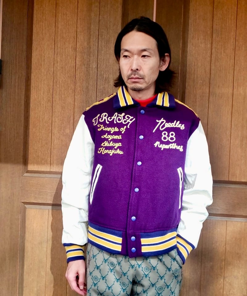 NEEDLES LETTERED JACKET WOOL MELTON | SURPLUS OITA