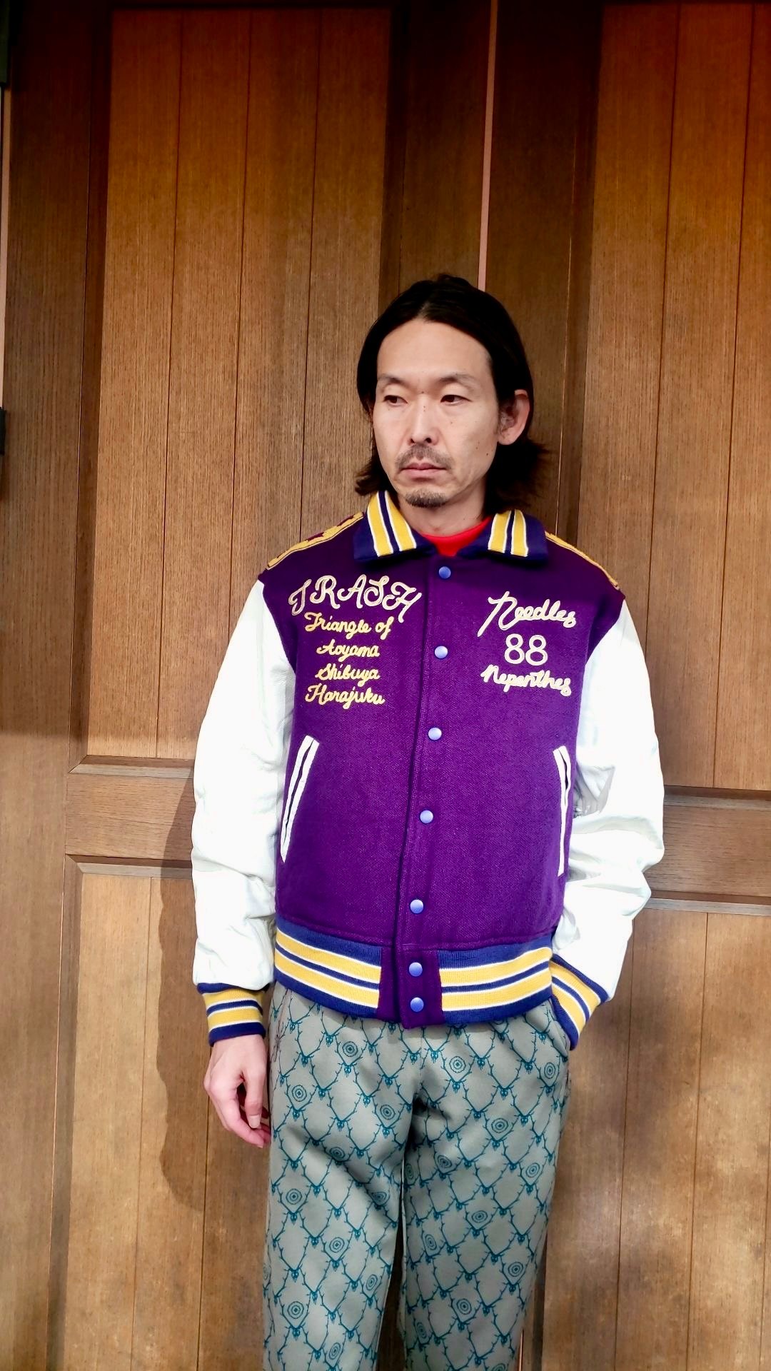 NEEDLES LETTERED JACKET WOOL MELTON | SURPLUS OITA