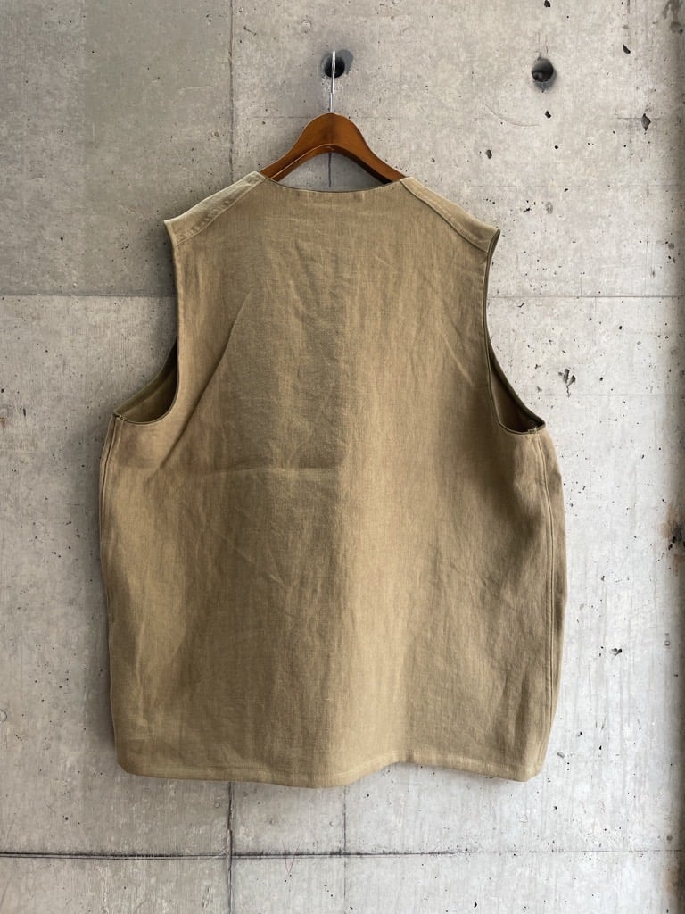ナイジェルケーボン FRENCH WORK VEST LINEN PIN OX | SURPL