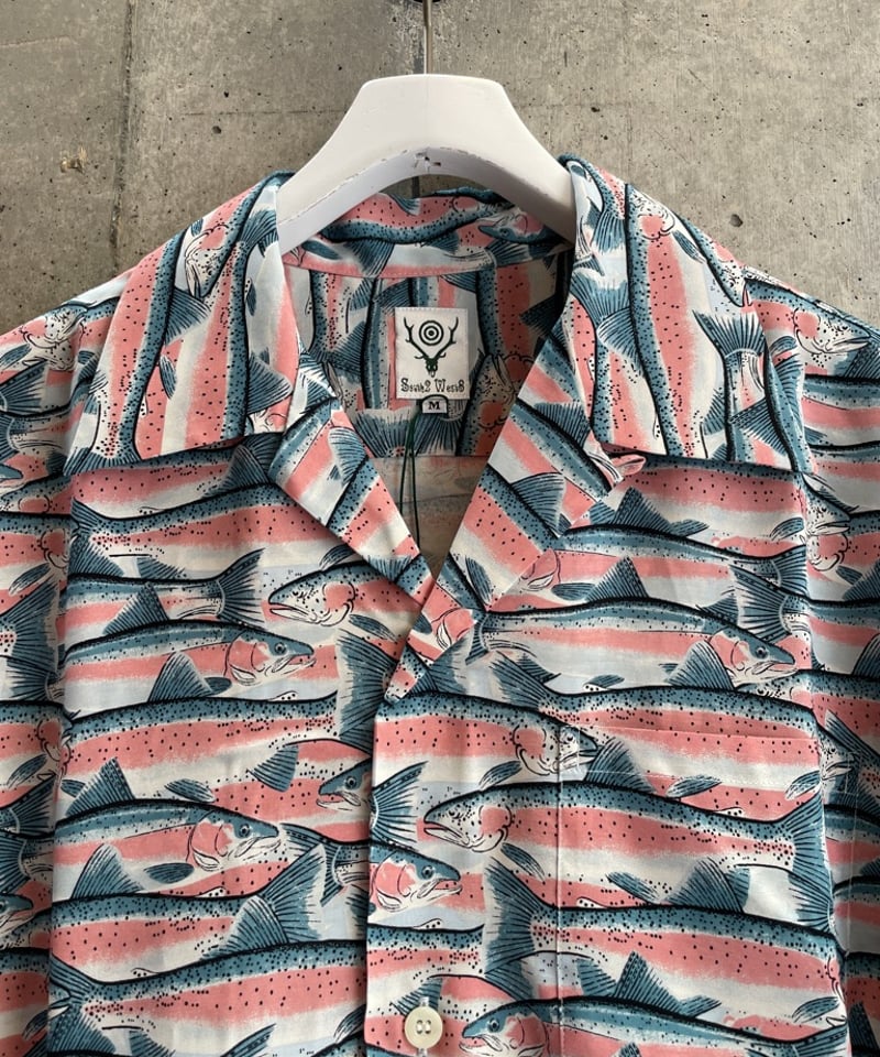 South2 West8 S/S Open Collar Shirt - Trout | S