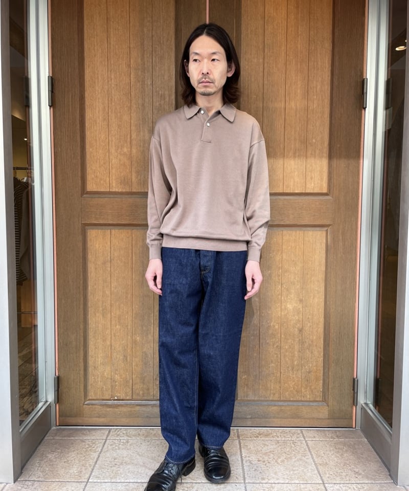 グラフペーパー Suvin High Gauge Knit Oversized L/S Pol