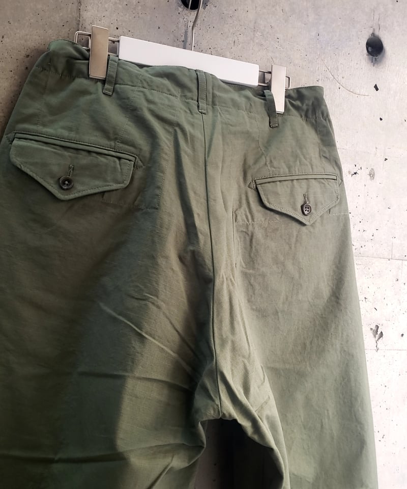 セクタ　Engineered Garments オリーブグリーン チノパン ENGINEERED GARMENTS GURKHA PANT COTTON RIPSTOP