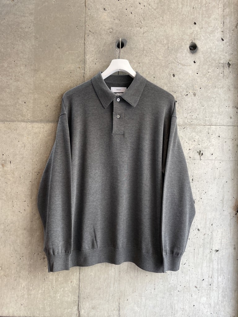 グラフペーパー Suvin High Gauge Knit Oversized L/S Pol