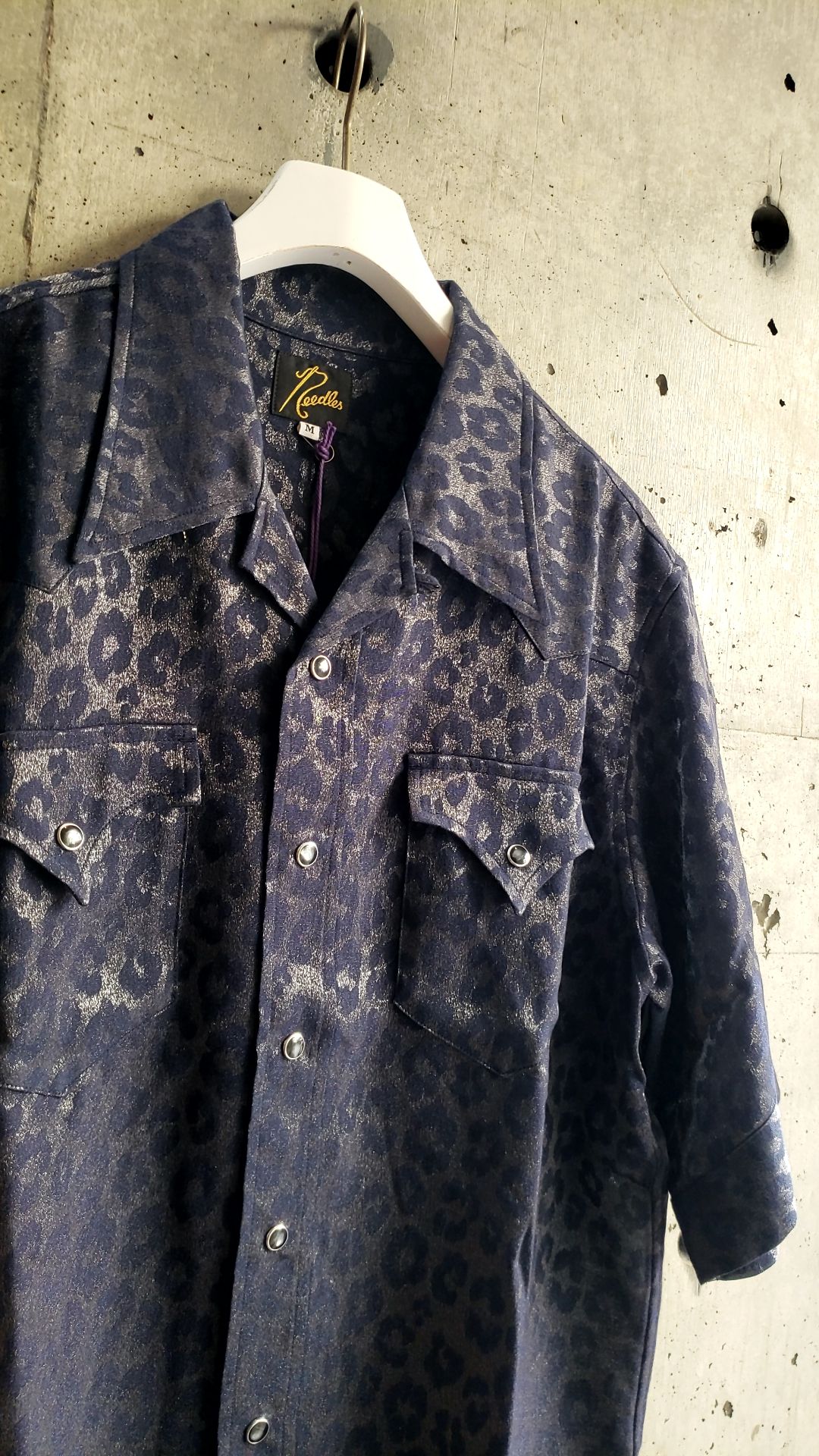 NEEDLES S/S WESTERN SHIRT RAYON LEOPARD JAQ | S