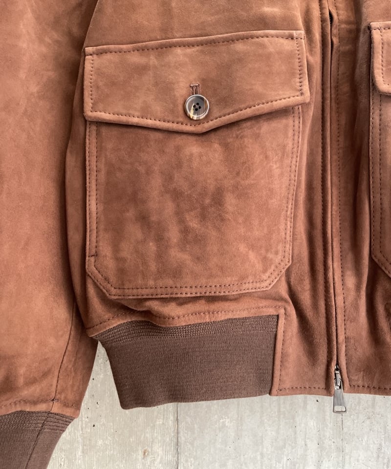 フェラガモ スエードジャケット Salvatore Ferragamoスウェードレザーブルゾン