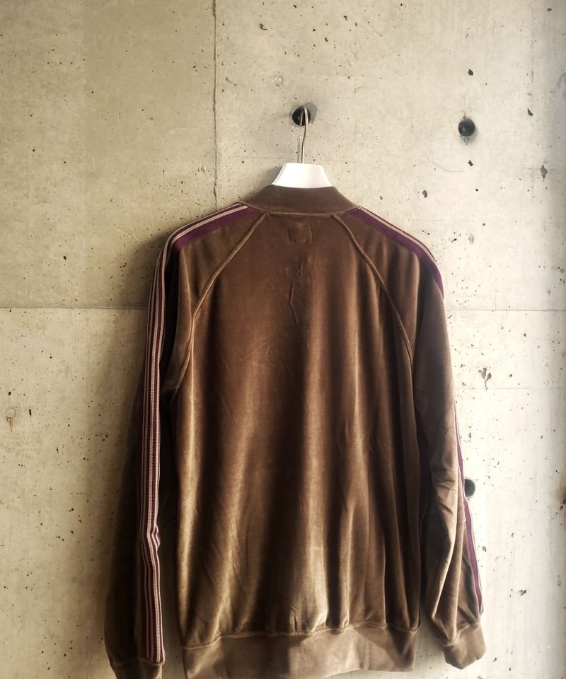 NEEDLES RIB COLLAR TRACK JACKET C/PE VELOUR |