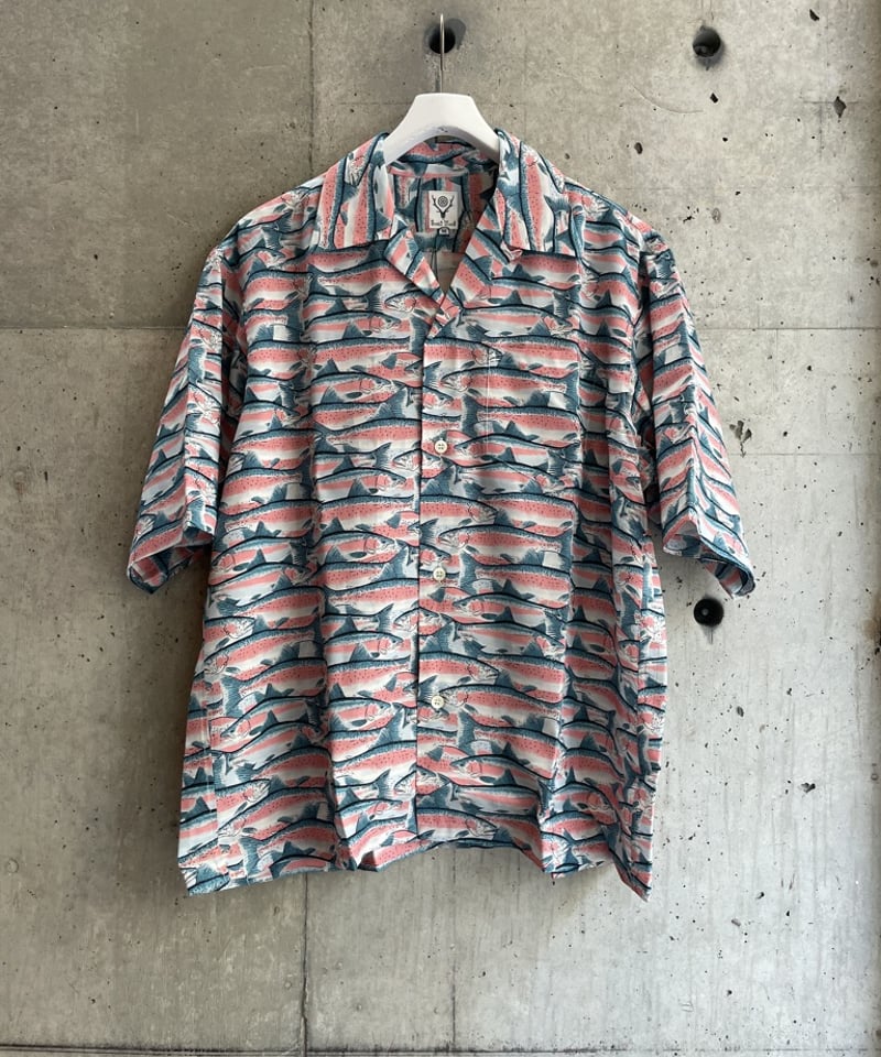 South2 West8 S/S Open Collar Shirt - Trout | S