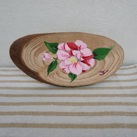 真紅のバラ」円形板絵テンペラ画 板絵 | STORES