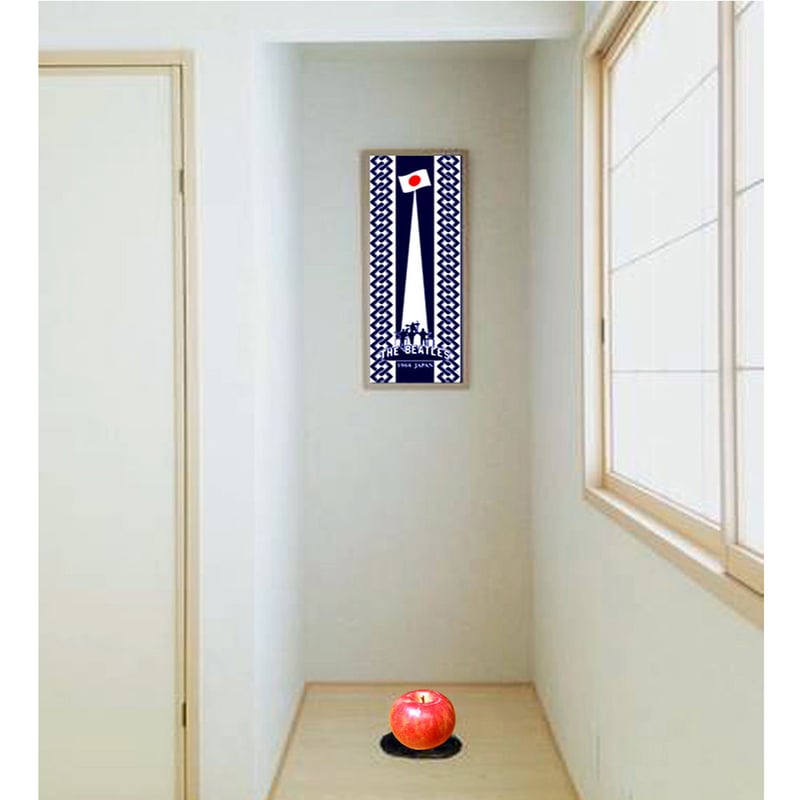 THE BEATLES オフィシャル『ザ・ビートルズ来日』／江戸注染手拭い