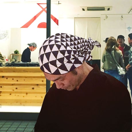 御守り・江戸注染手拭い／鱗（ウロコ）文様（魔除け／健康／家内安全）