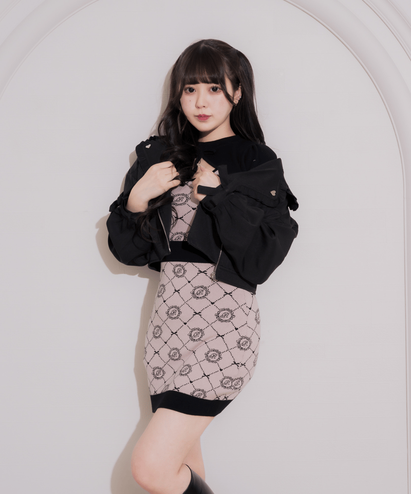 piumモノグラムカットアウトニットワンピース | pium piumモノグラムカットアウトニットワンピース | pium