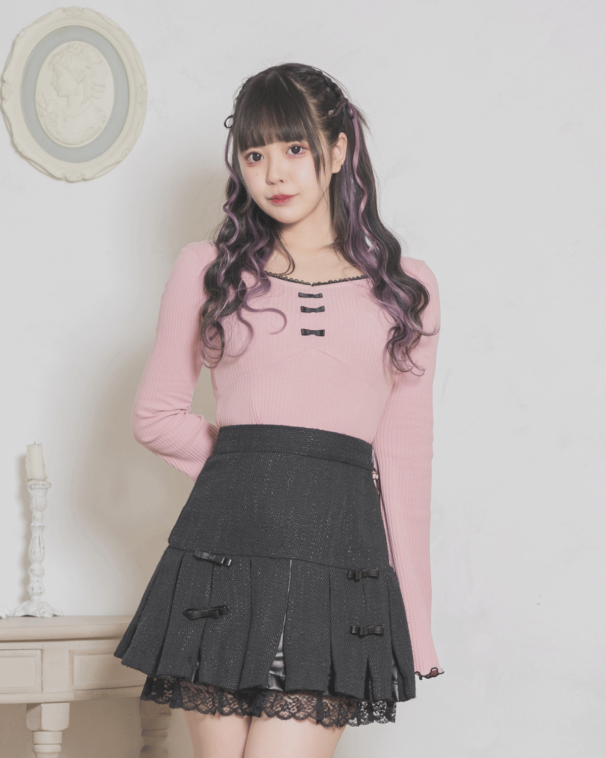 pium ぴうむ　2wayオフショルリボントップス　新品