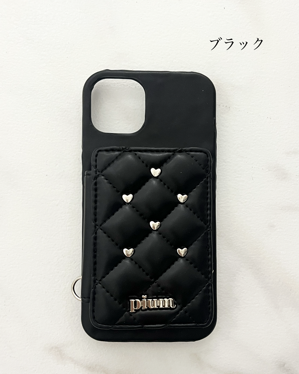 ハートスタッズキルティングiPhoneケース | pium