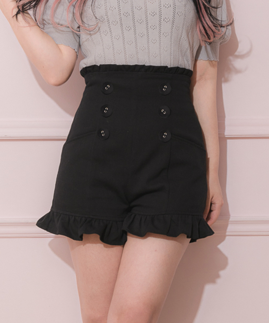 ハイウエストフリルショートパンツ | pium