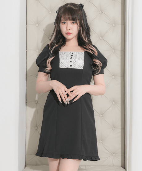 pium ピウム シアービジュードッキングワンピース ブルーグレー