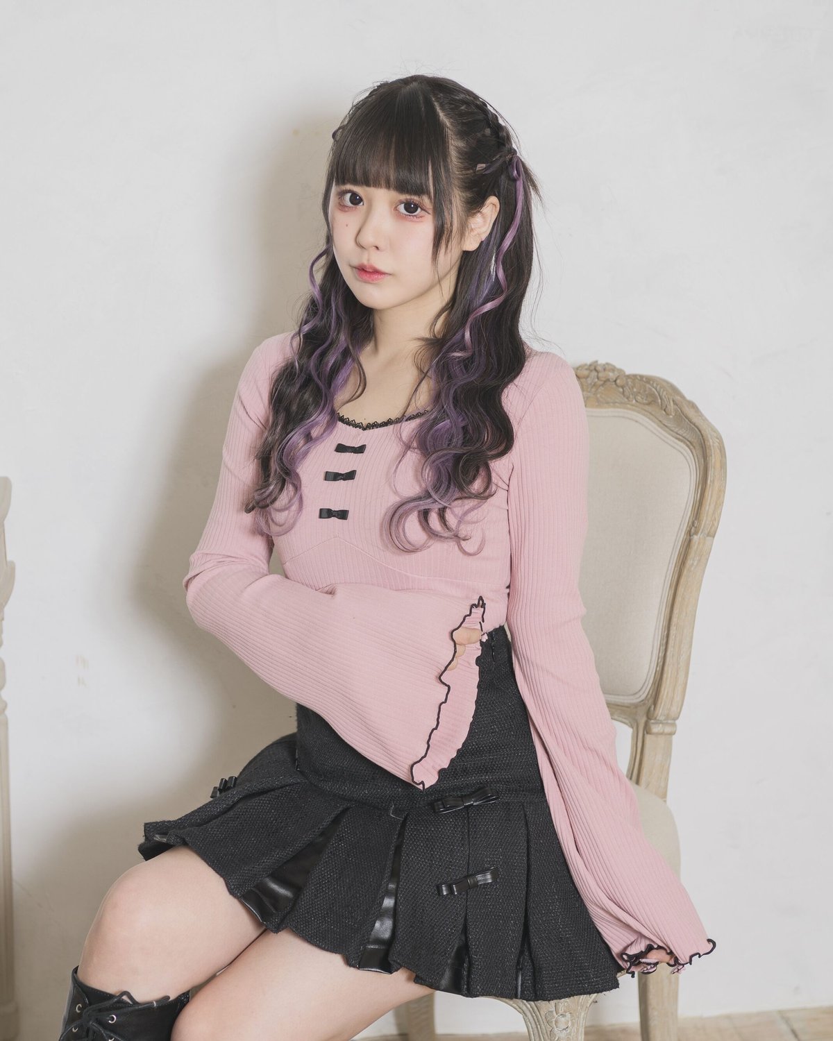 pium ぴうむ　2wayオフショルリボントップス　新品