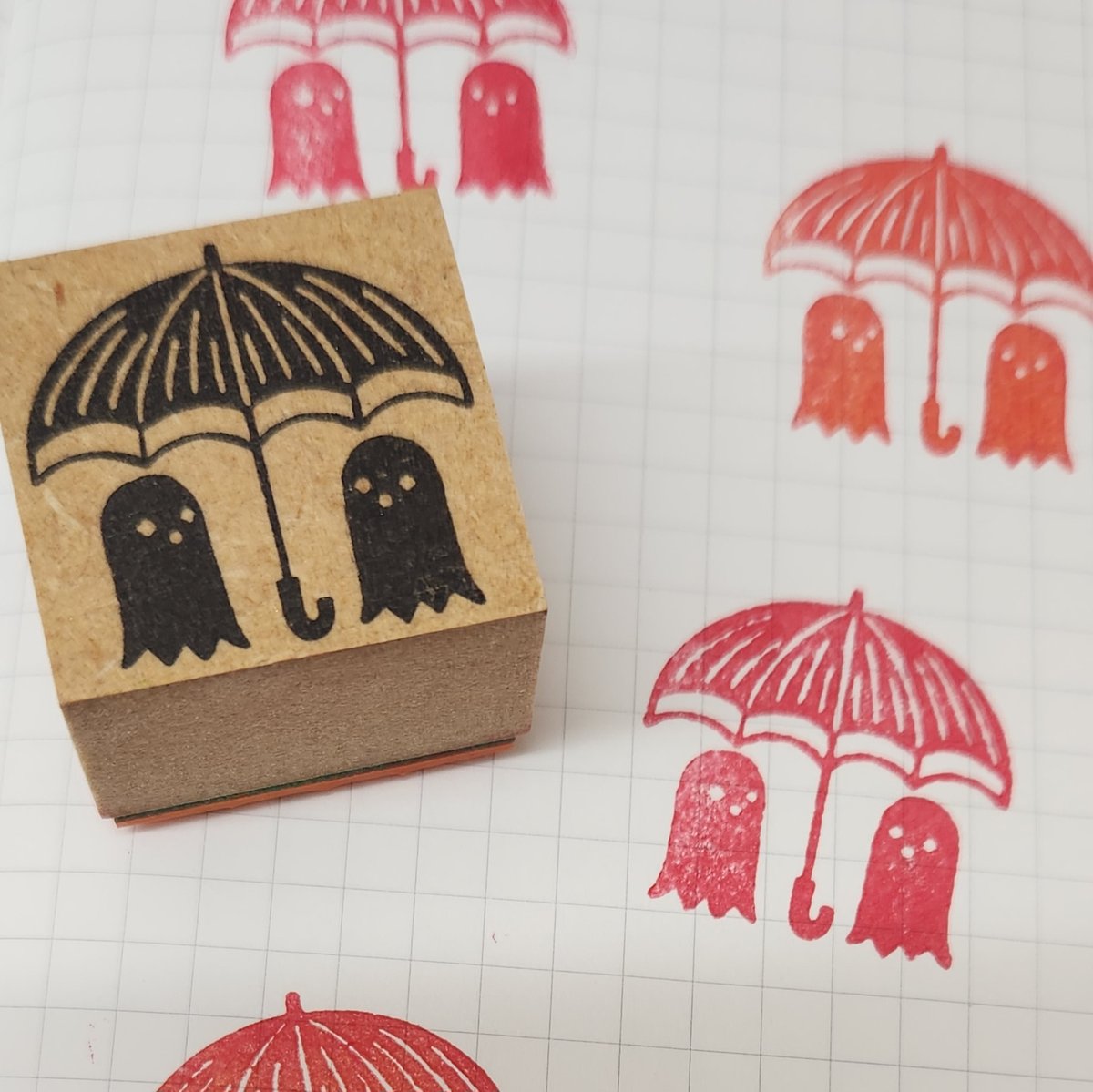 タコさんウインナーの相合傘 ラバースタンプ | TOMIKOHAN SHOP