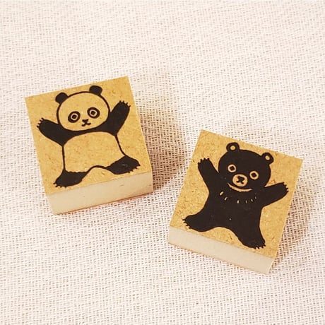 ばんざいパンダとばんざいクマ