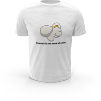 【公式Tシャツ】ポップコーンモチーフ「Popcorn is the seed of smile（ポップコーンは笑顔の種であれ）」