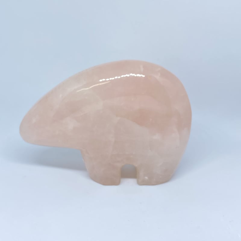 ローズクオーツ 熊の置物(ネイティブアメリカンモチーフ)【一点物