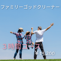 ファミリーゴッドクリーナー 3時間コース（4～5名様程度施術）