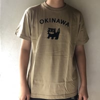 Tシャツ OKINAWA カーキ 大人Sサイズ