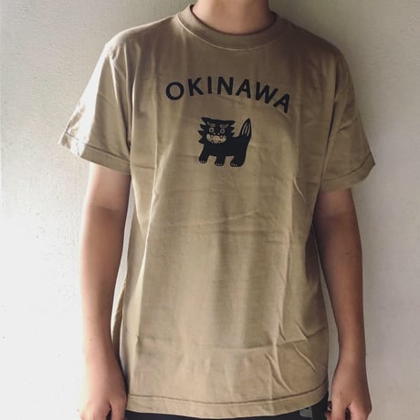 Tシャツ OKINAWA 白orカーキー 大人 Lサイズ