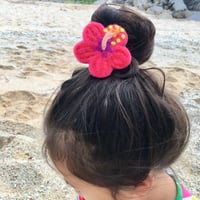 ハイビスカス ヘアゴム(ピンク）