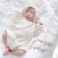 wood letter banner / just born（color natural）