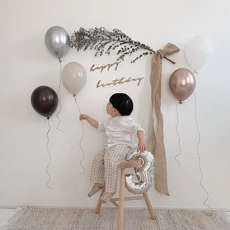 wood letter banner / happy birthday set（color natural）